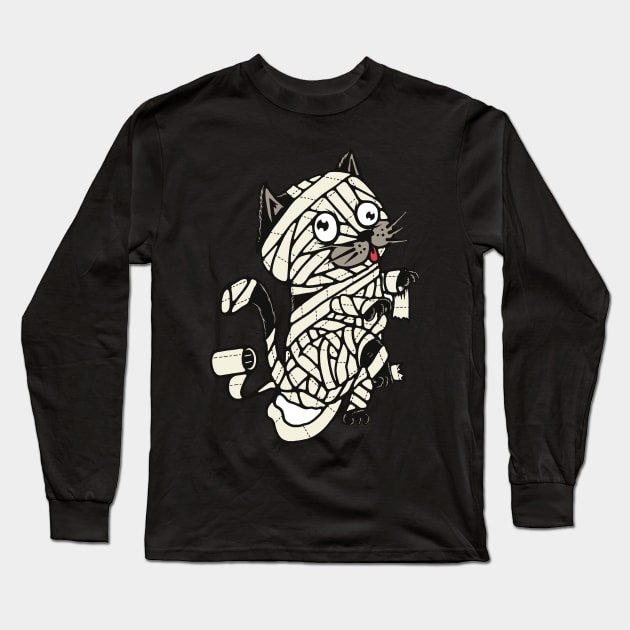 Zombie Cat Long Sleeve T-Shirt by Alouna